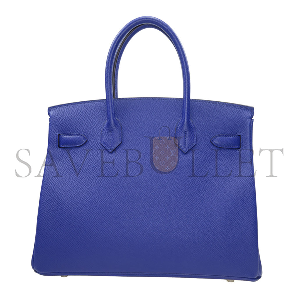 H**mes birkin 35 togo leather electric blue silver buckle bag h028369ck7t (35*28*18cm)