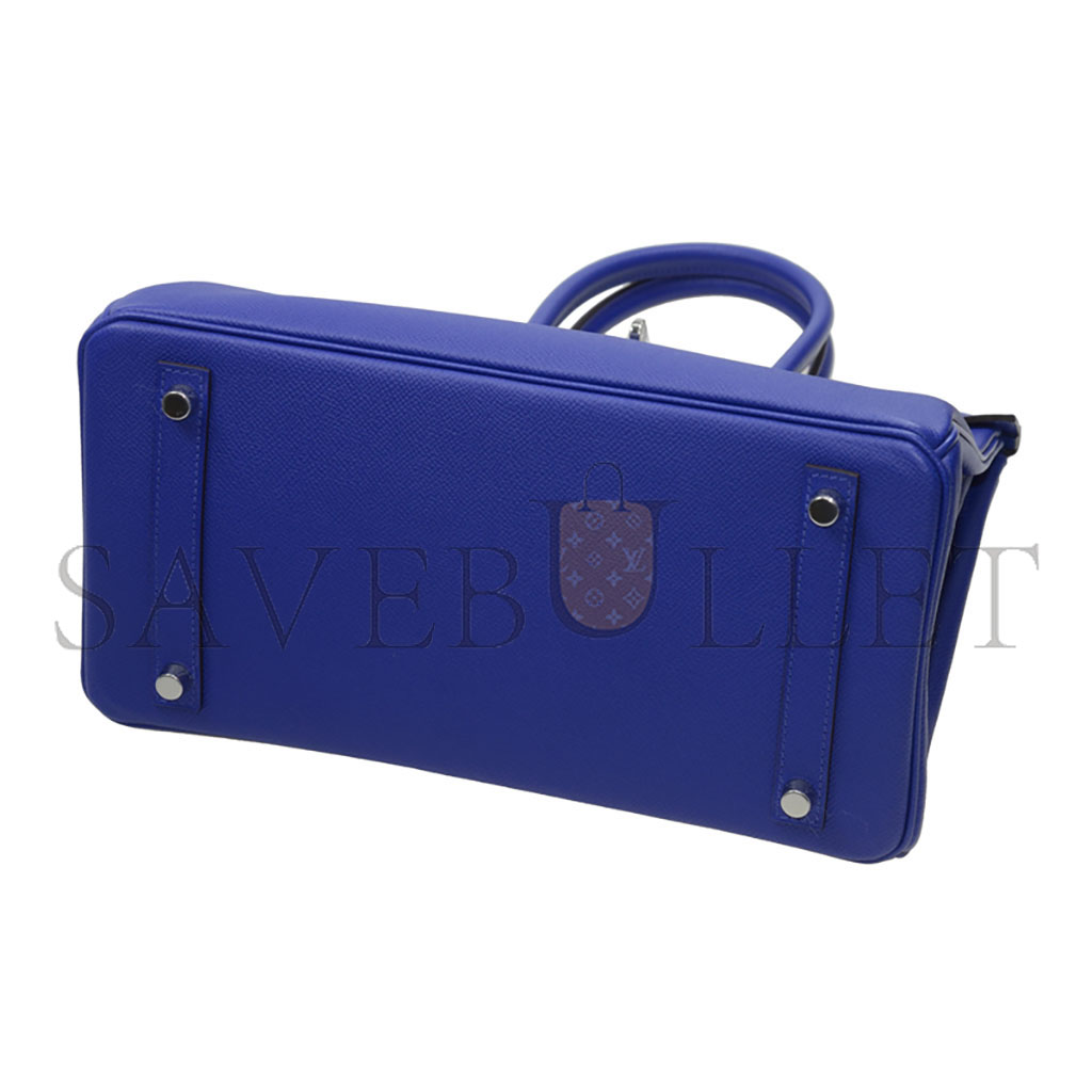H**mes birkin 35 togo leather electric blue silver buckle bag h028369ck7t (35*28*18cm)