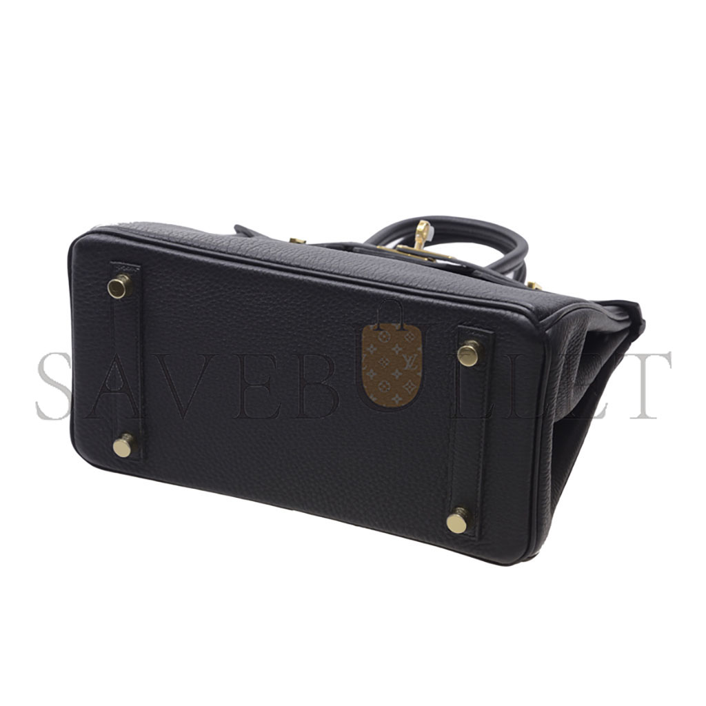 H**mes birkin 25 togo leather black gold buckle h028369cc89 (25*20*13cm)