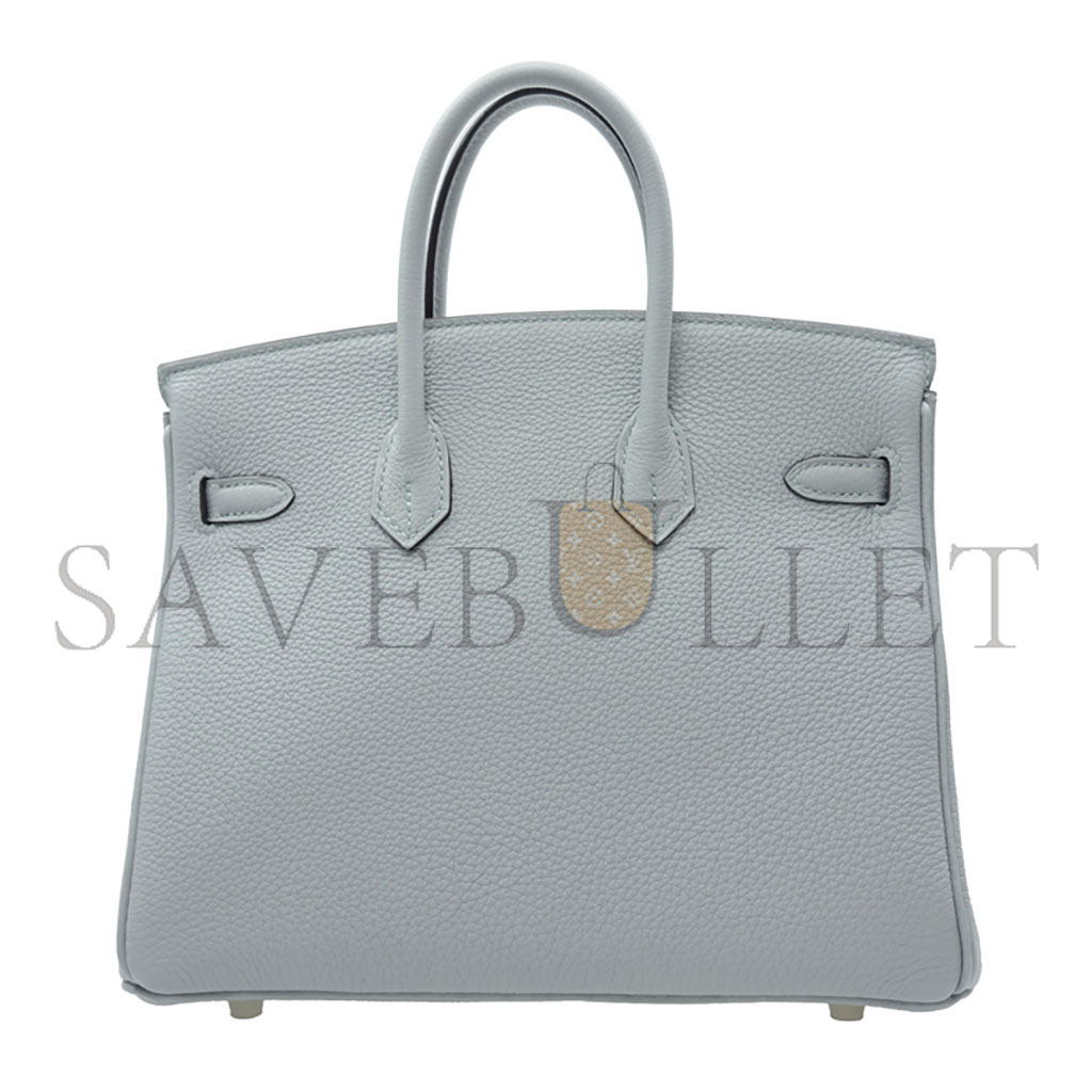 H**mes birkin 30 togo leather pearl grey silver buckle bag h028369ck08 (30*23*15cm)