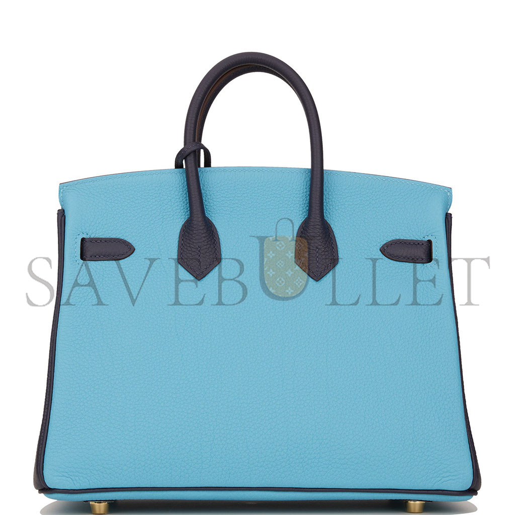 H**mes master birkin 30 togo leather n0*hern blue and midnight blue rose gold buckle 2354843790 (30*23*15cm)