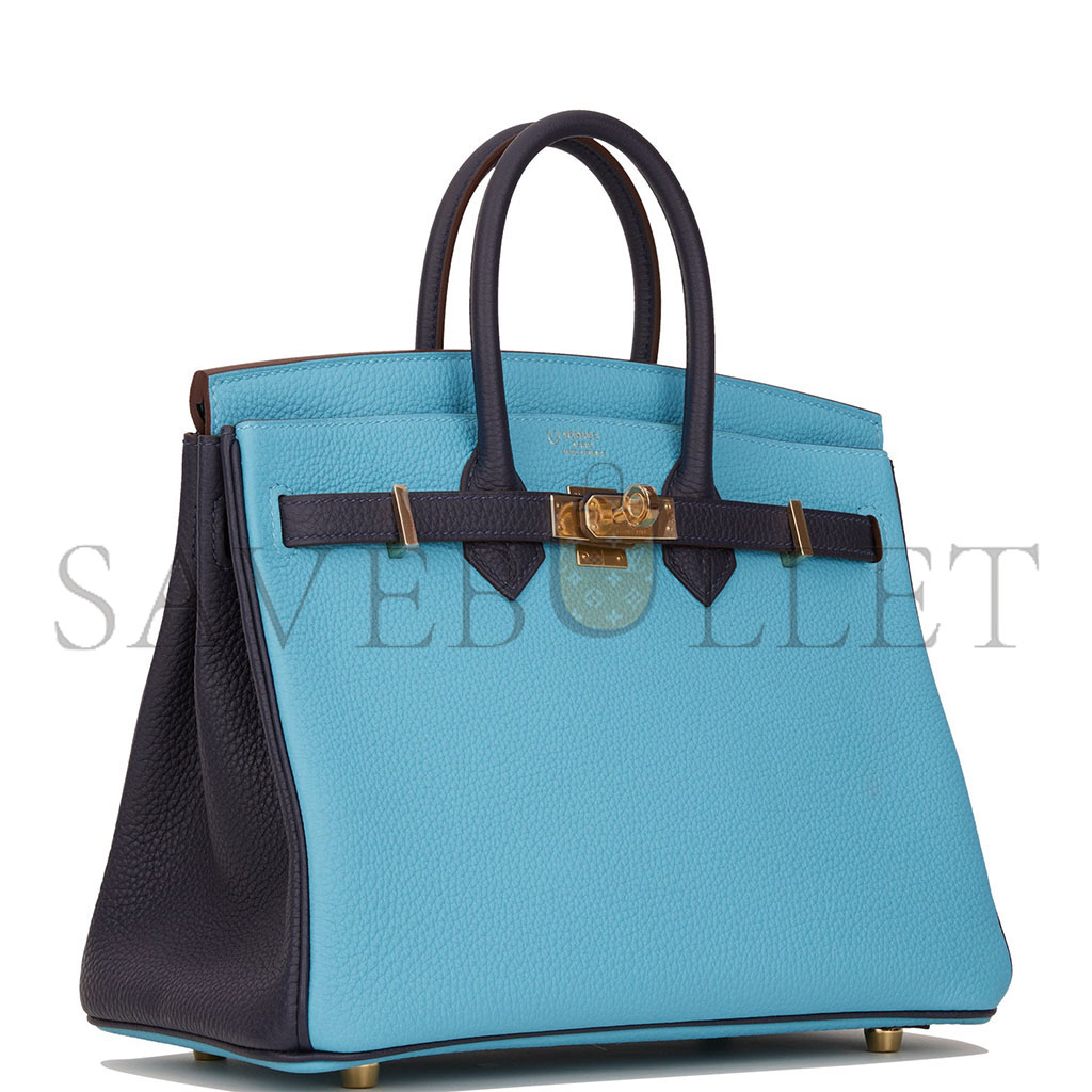 H**mes master birkin 30 togo leather n0*hern blue and midnight blue rose gold buckle 2354843790 (30*23*15cm)