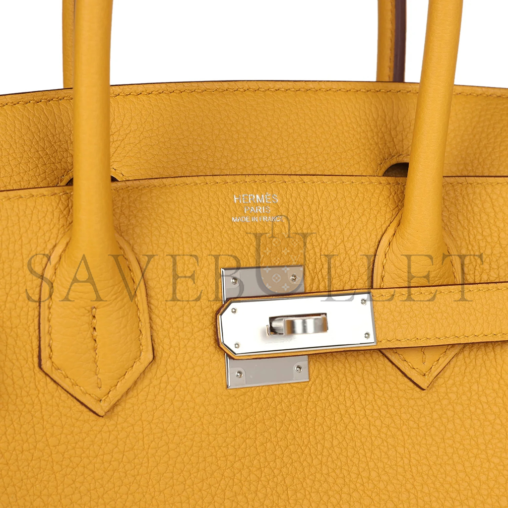 H**mes birkin 30 jaune ambre togo palladium hardware 265381 (30*22*16cm)