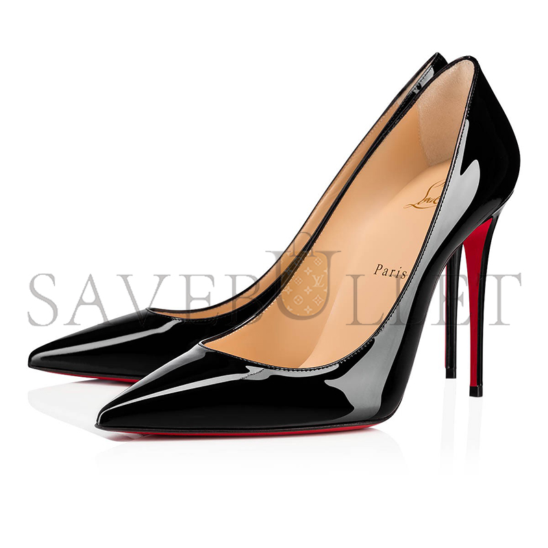 Ch**an louboutin kate 100 mm pumps-patent calf leather-black-women 3191411bk01