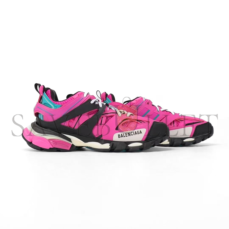 Ba*len*cia*ga mesh fabric womens track sneakers pink black 542436w2la12048