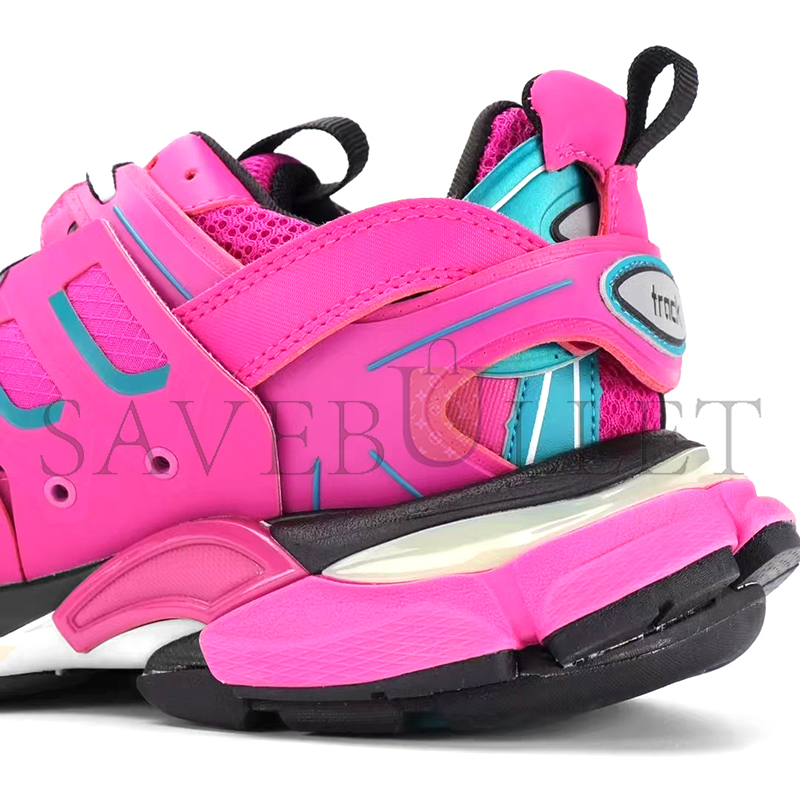 Ba*len*cia*ga mesh fabric womens track sneakers pink black 542436w2la12048