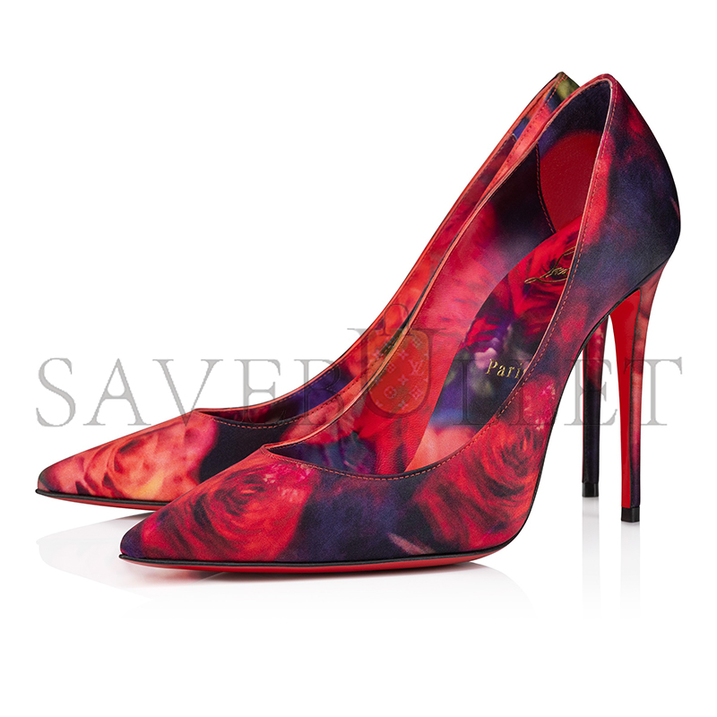 Ch**an louboutinCh**an kate 100 mm pumps-roses printed crepe satin-multicolor-women 1250085j646