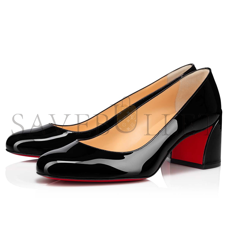 Ch**an louboutin miss sab 55 mm pumps-patent calf leather-black-women 1200768bk01