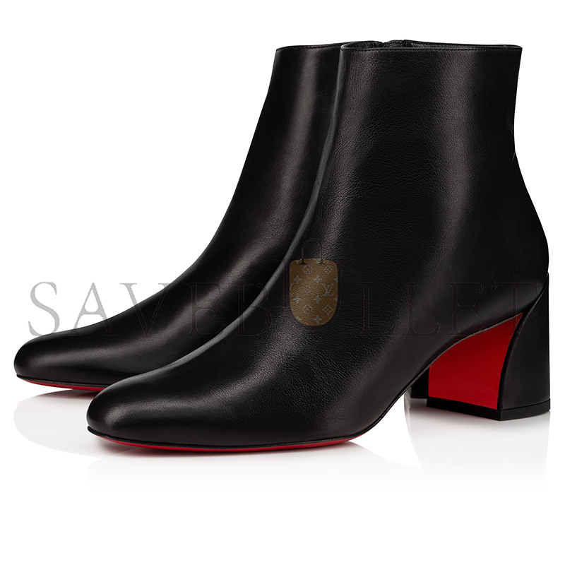 Ch**an louboutin turela 55 mm low boots-calf leather-black-women 1200607bk01