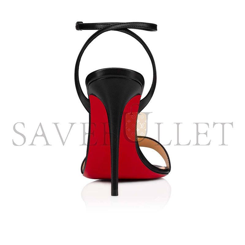 Ch**an louboutin loubigirl 100 mm strappy sandals-nappa leather-black-women 3210851bk01