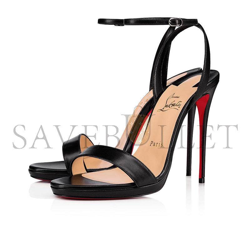 Ch**an louboutin loubi queen 120 mm sandals-nappa leather-black-women 1191582bk01