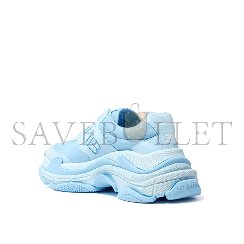 Ba*len*cia*ga triple s sneakers in suede & nylon blue reps 710156w3cu24045