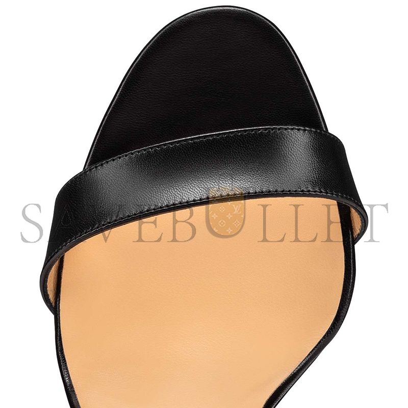 Ch**an louboutin choca lux 120 mm strappy sandals-kid leather-black-women 3180515bk65