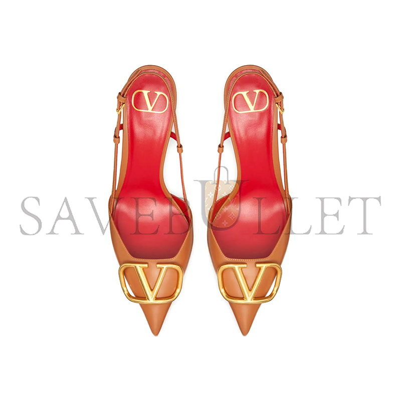 VALENTINO VLOGO SIGNATURE CALFSKIN SLINGBACK PUMP 80MM 3.15IN 4W2S0R01DSH_KEL