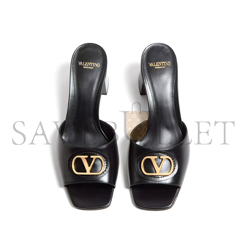 VALENTINO VLOGO SIGNATURE SLIDE SANDAL IN CALFSKIN 60MM 6W0S0MH7DSH_0NO
