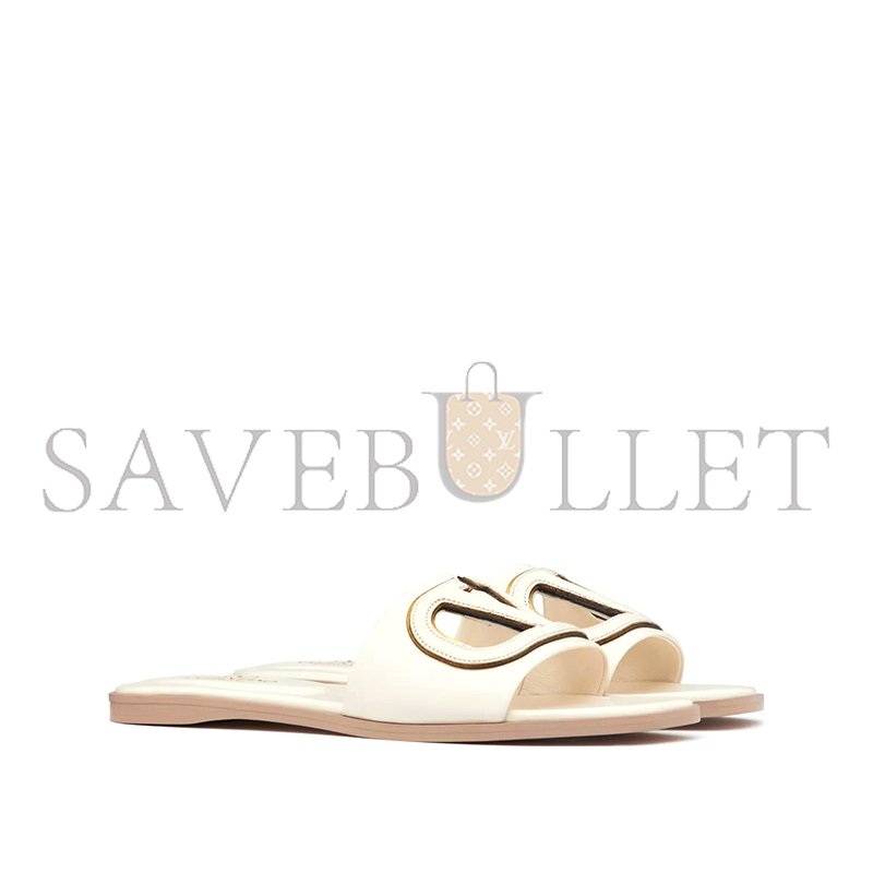 VALENTINO VLOGO CUT-OUT CALFSKIN SLIDE SANDAL 4W2S0IB0RLL_B24
