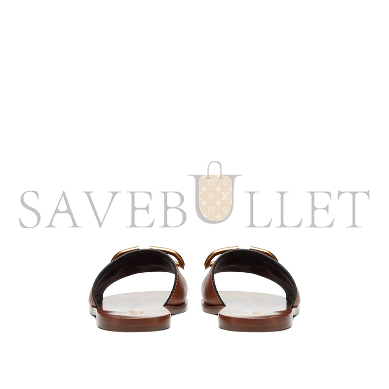 VALENTINO VLOGO SIGNATURE SLIDE SANDAL IN GRAINY COWHIDE WITH ACCESSORY 3W2S0M21HWS_0CR