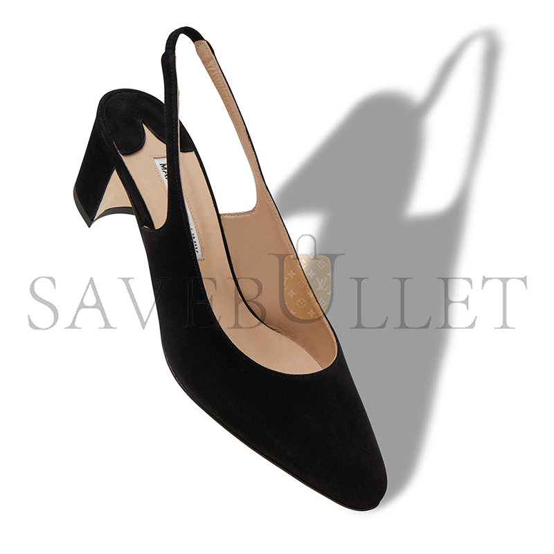 MANOLO BLAHNIK ALLURASAN BLACK SUEDE SLINGBACK PUMPS 121-1799-0001