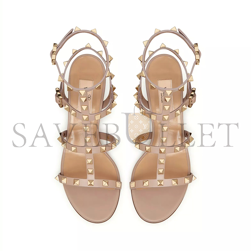 VALENTINO ROCKSTUD CALFSKIN ANKLE STRAP SANDAL 60MM 5W2S0491VBP_P45
