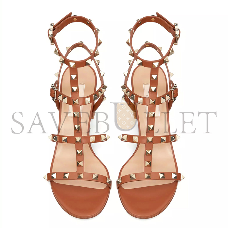 VALENTINO ROCKSTUD CALFSKIN ANKLE STRAP SANDAL 60MM 4W2S0491VBP_HG5