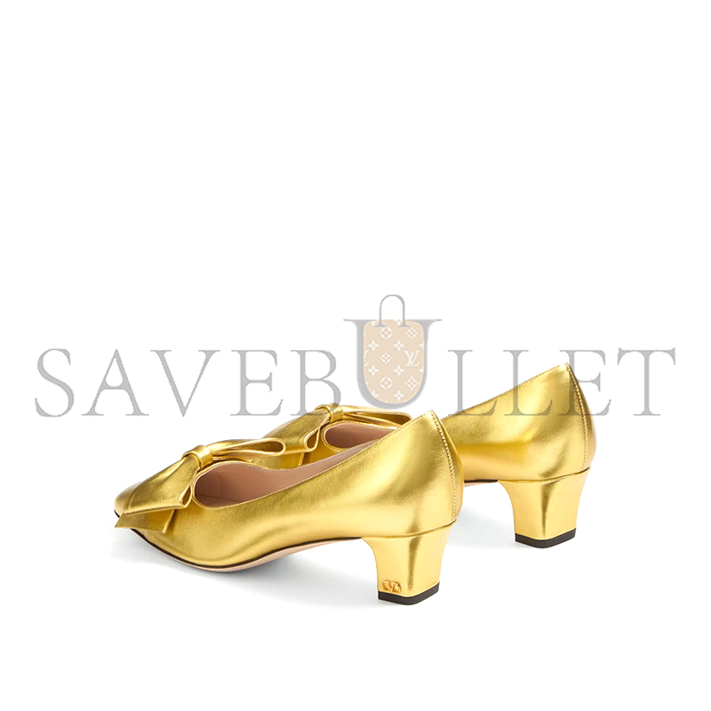 VALENTINO BOWOW PUMPS IN LAMINATED NAPPA 45MM 6W2S0LB5KDR_AG9