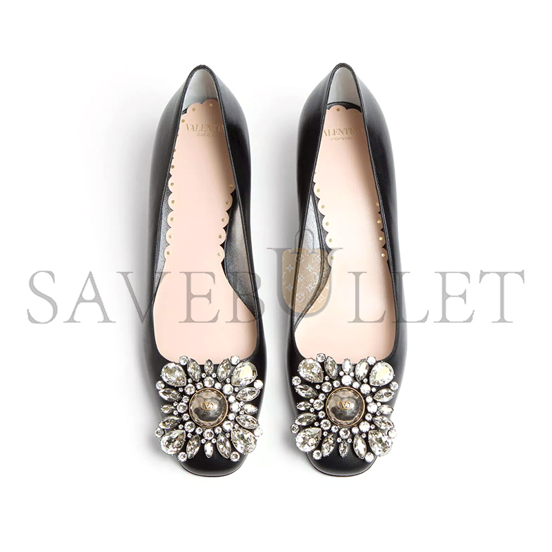 VALENTINO PRESHOES KIDSKIN PUMPS WITH CRYSTALS 45MM 6W2S0LM3MSC_R2D
