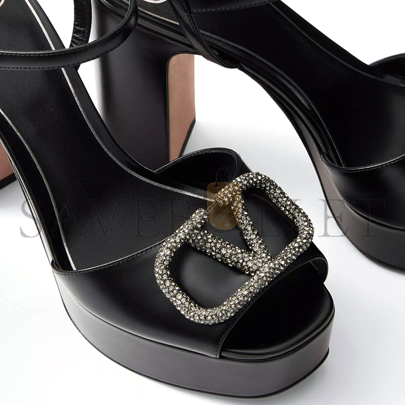 VALENTINO SANDAL WITH VLOGO SIGNATURE PLATFORM IN CALFSKIN 115MM 5W0S0FG2EST_249