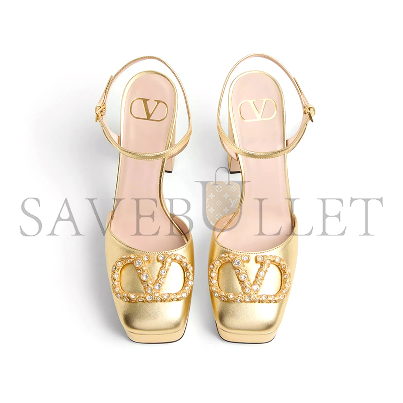 VALENTINO VLOGO SIGNATURE PLATFORM PUMP IN LAMINATED NAPPA 115MM 6W2S0LF8LUY_9MR