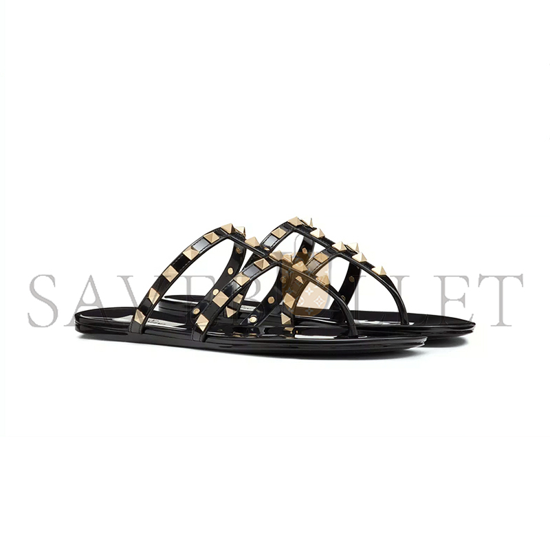 VALENTINO ROCKSTUD FLAT RUBBER SANDAL 3W2S0T84PVS_0NO