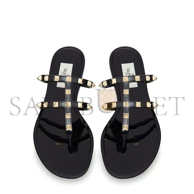 VALENTINO ROCKSTUD FLAT RUBBER SANDAL 3W2S0T84PVS_0NO