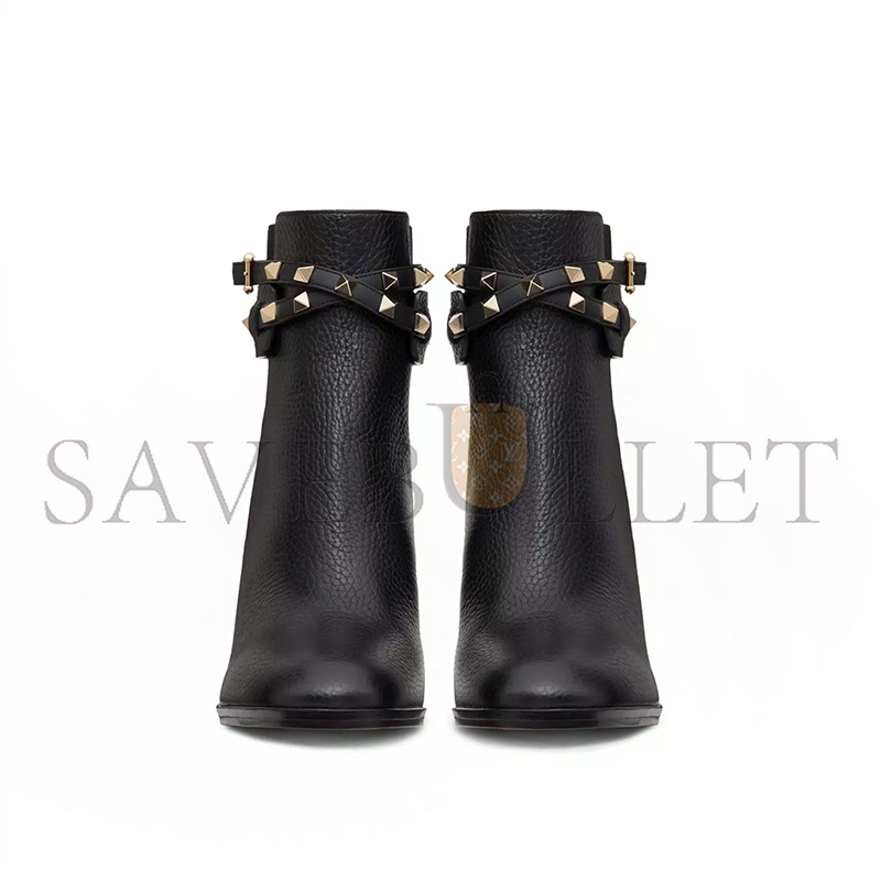 VALENTINO ROCKSTUD GRAINY CALFSKIN ANKLE BOOT 90 MM 3W2S0P62VCE_0NO