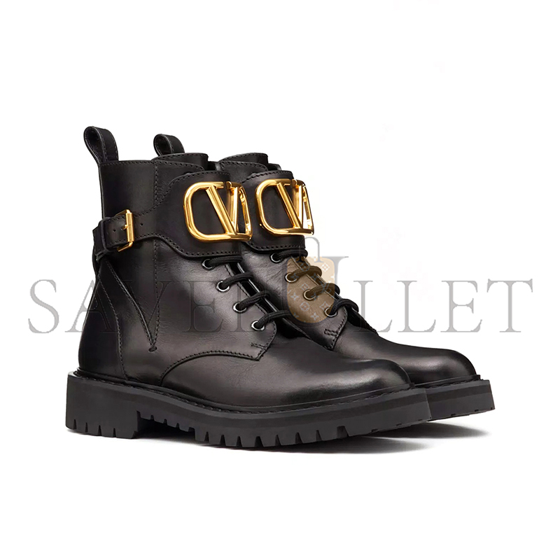 VALENTINO VLOGO SIGNATURE CALFSKIN COMBAT BOOT 35MM 5W2S0Q03BEK_0NO