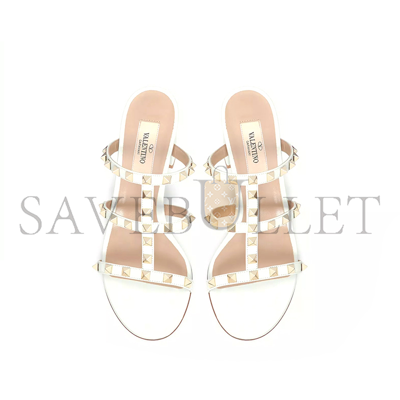 VALENTINO ROCKSTUD CALFSKIN LEATHER SLIDE SANDAL 60 MM 5W2S0C47VOD_I16