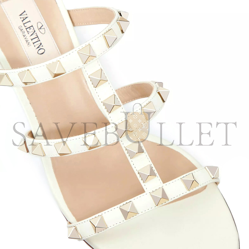 VALENTINO ROCKSTUD CALFSKIN LEATHER SLIDE SANDAL 60 MM 5W2S0C47VOD_I16