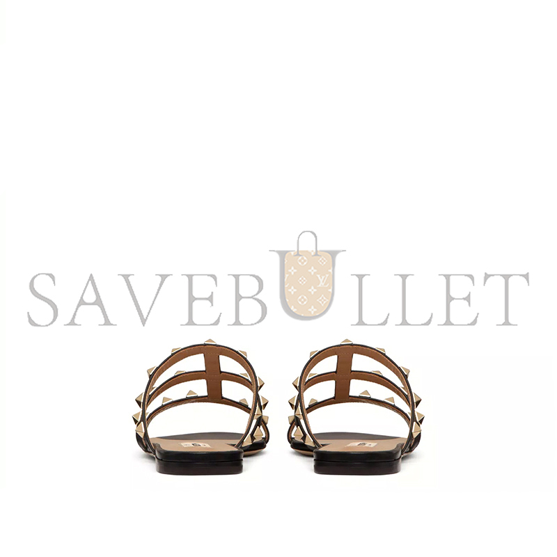VALENTINO ROCKSTUD FLAT SLIDE SANDAL 5W2S0C49VOD_0NO