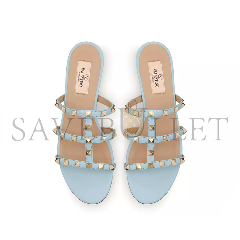 VALENTINO ROCKSTUD FLAT SLIDE SANDAL 5W2S0C49VOD_ZJ4