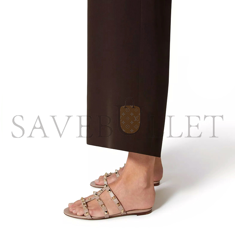 VALENTINO ROCKSTUD FLAT SLIDE SANDAL 5W2S0C49VOD_P45