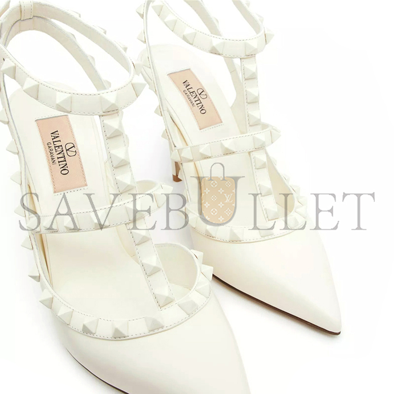 VALENTINO ROCKSTUD ANKLE STRAP PUMP WITH TONAL STUDS 100 MM 5W2S0393VB8_098