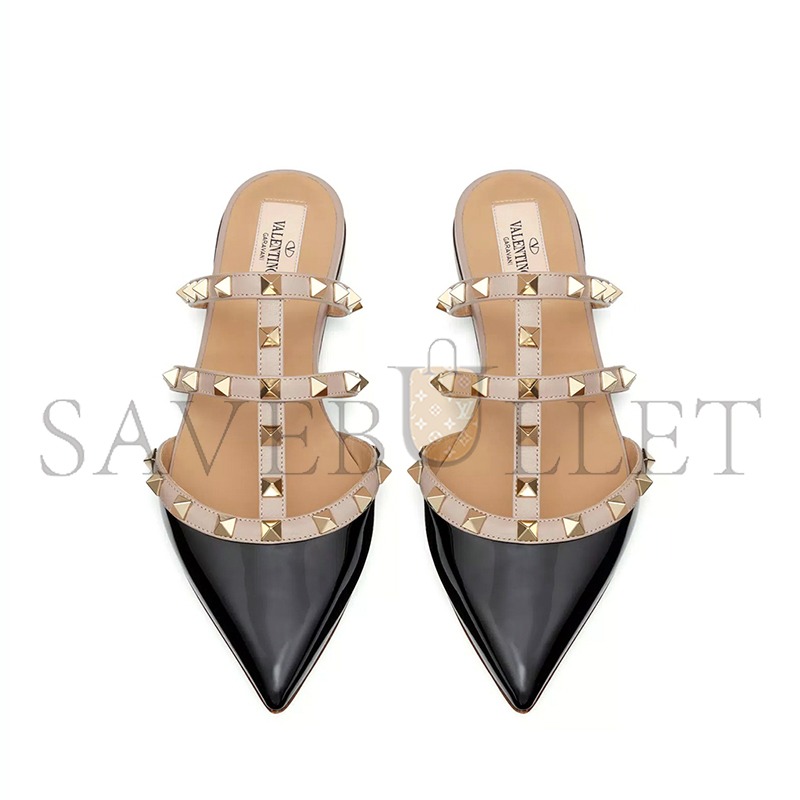 VALENTINO ROCKSTUD PATENT-LEATHER MULE 5W2S0H15VNW_N91