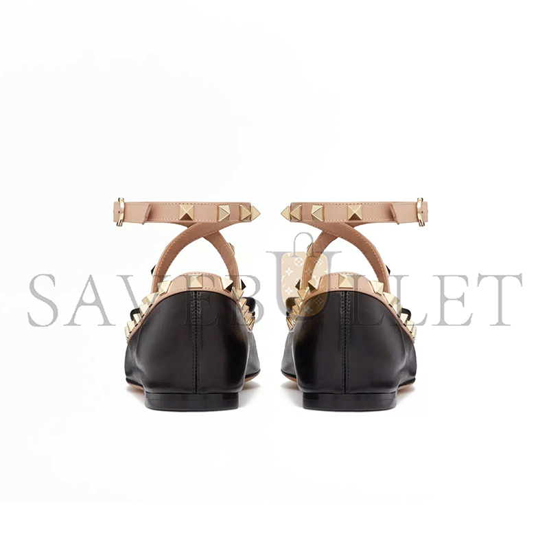 VALENTINO ROCKSTUD BALLERINA IN NAPPA LEATHER 4W2S0HB6XGR_N71