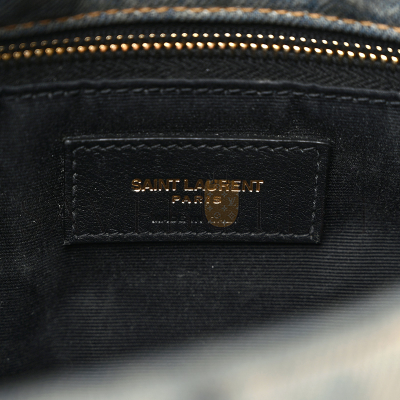 Y*L loulou puffer monogram chain satchel blue black 1525526 (23*15.8*5.8cm)