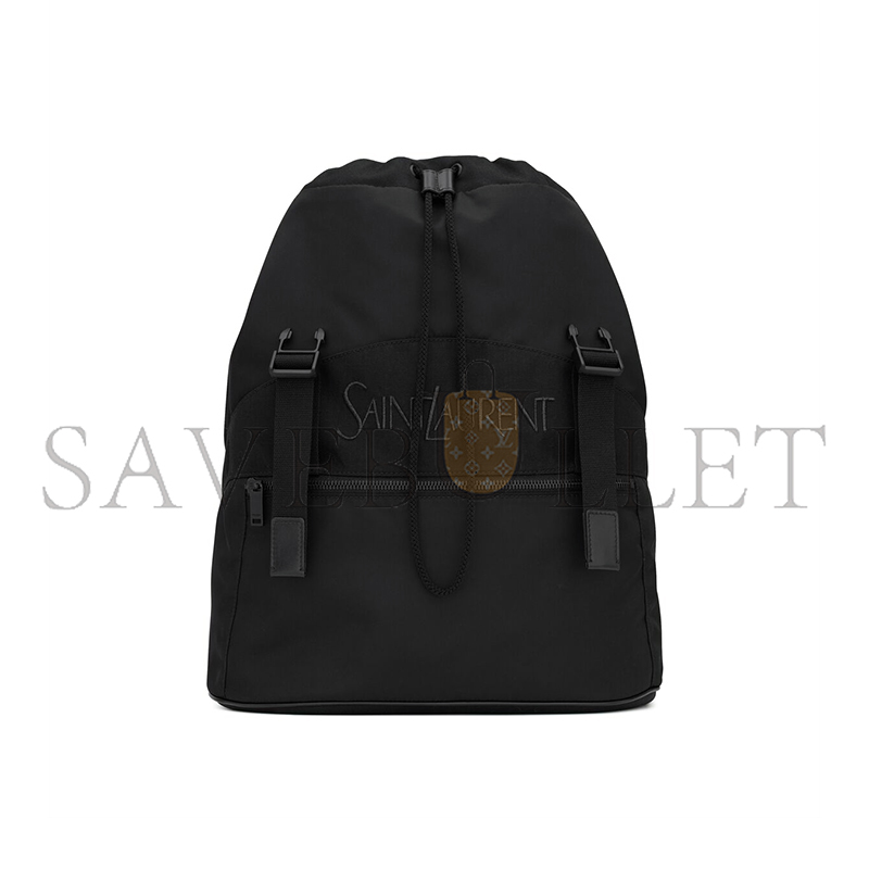 y*l sa**t lau*nt backpack in econyl® and vegetable-tanned leather 756285F**eo1000 (45*44*24cm)