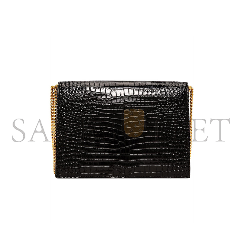 Y*L cassandra embossed clasp bag black 23639573 (22*16.5*5.5cm)