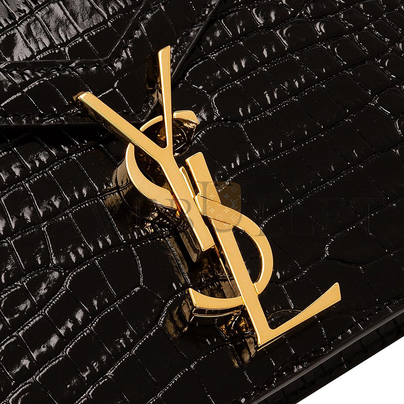 Y*L cassandra embossed clasp bag black 23639573 (22*16.5*5.5cm)