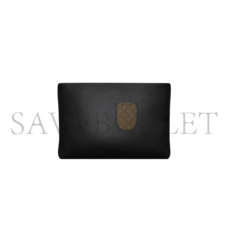 y*l Sa**t Lau*nt small puffy pouch in lambskin 779526aada11000 (23*16*4cm)