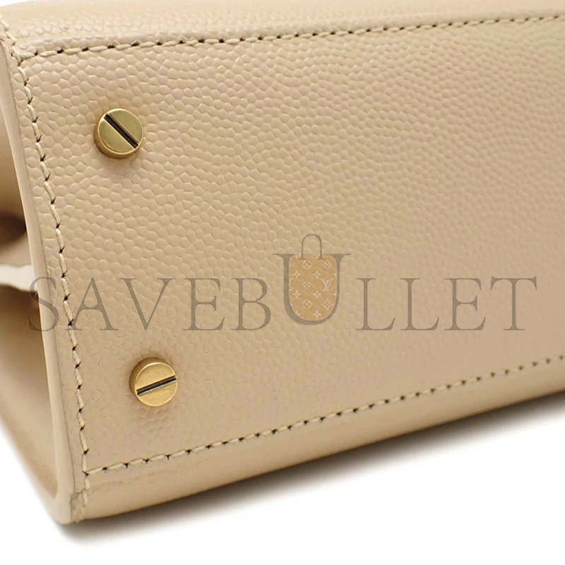 Y*L cassandra mini top handle bag in grain de poudre embossed leather 602716623931 (20*16*7.5cm)