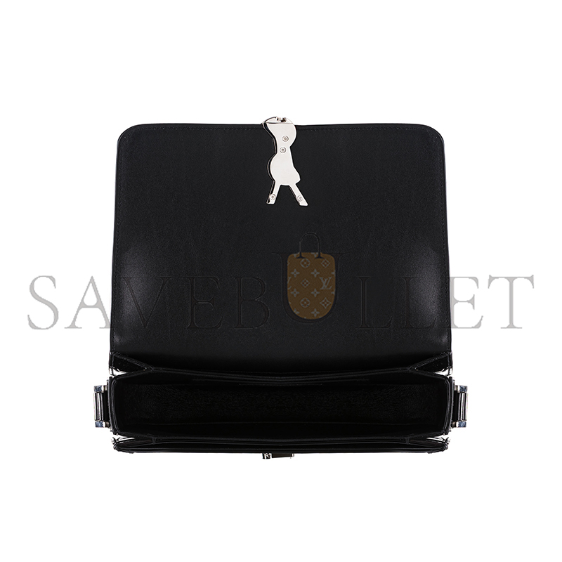 y*l solferino medium satchel in box Sa**t Lau*nt patent leather 634305aab9h1000 (23*16*6cm)