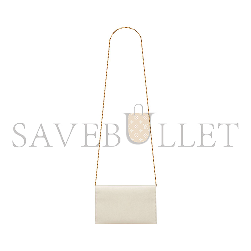 Y*L uptown chain wallet in grain de poudre embossed leather 6077881gf0j9207 (19*12*3cm)