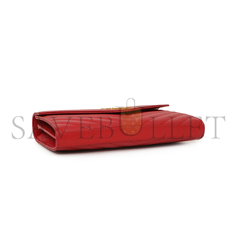 Y*L cassandre matelassÉ chain wallet in grain de poudre embossed leather 377828955120 (22.5*14*4cm)