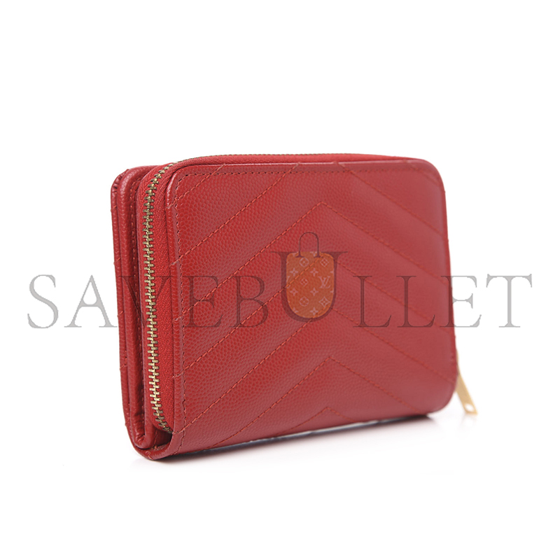 Y*L cassandre matelassÉ compact zip around wallet in grain de poudre leather 403723bow016422 (12*10*3cm)